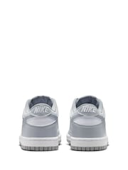 Nike Grey/White Youth Dunk Trainers - Image 3 of 6