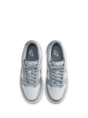 Nike Grey/White Youth Dunk Trainers - Image 8 of 8
