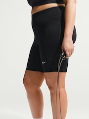 Nike Black Curve One High-Waisted 8" Biker Shorts with Pockets - Image 4 of 6