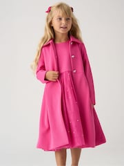 Miss  Pink Jacquard Bows Jacket and Sequin Dress Set - Image 1 of 6