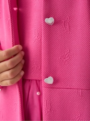 Miss  Pink Jacquard Bows Jacket and Sequin Dress Set - Image 5 of 6