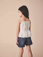 White Strappy Peplum Blouse (3-16yrs) - Image 3 of 7