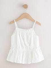 White Strappy Peplum Blouse (3-16yrs) - Image 4 of 7