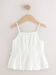 White Strappy Peplum Blouse (3-16yrs) - Image 5 of 7