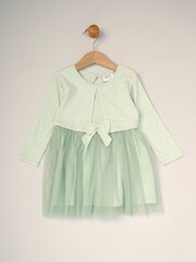Verde - Miss Mock Cardigan Dress For Baby - Imagem 1 de 2