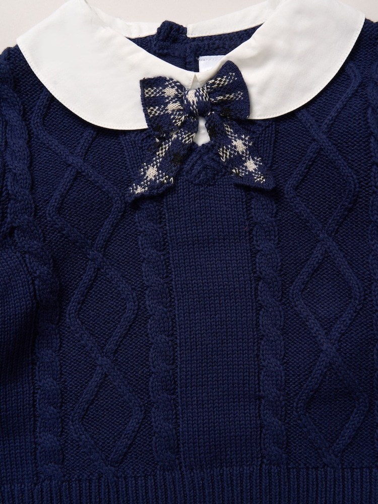 Miss Blue True Knit Jumper with Check Skirt and Headband Set - Image 5 of 5 Miss Blue True Knit Jumper with Check Skirt and Headband Set - Image 5 of 5