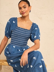 Love & Roses Embroidered Midi Dress - Bild 2 von 4