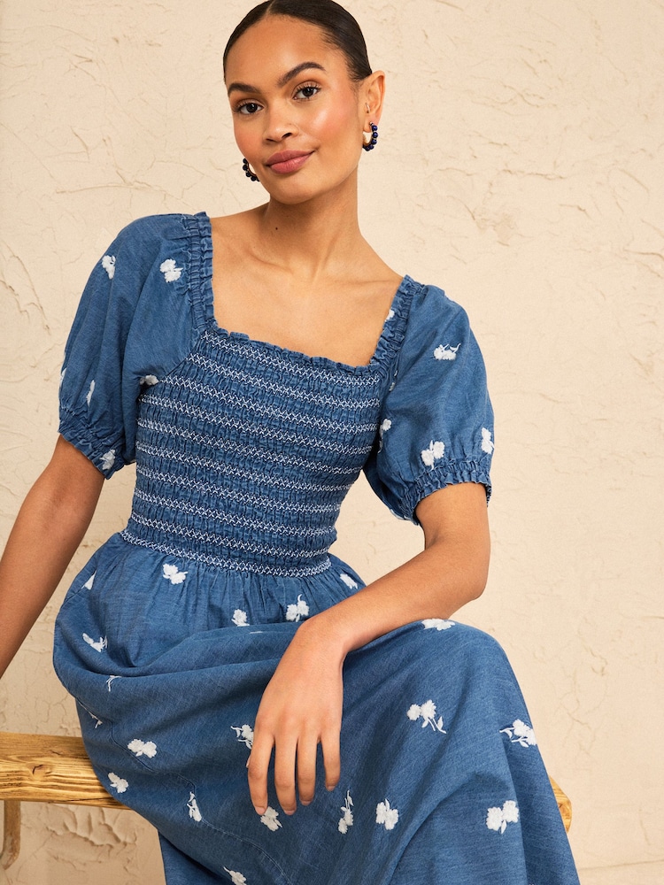 Love & Roses Embroidered Midi Dress - Bild 2 von 4