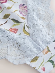 Bleu tulipe/bleu marine/rose - Lot de 3 culottes taille haute en microfibre et dentelle - Image 9 de 10