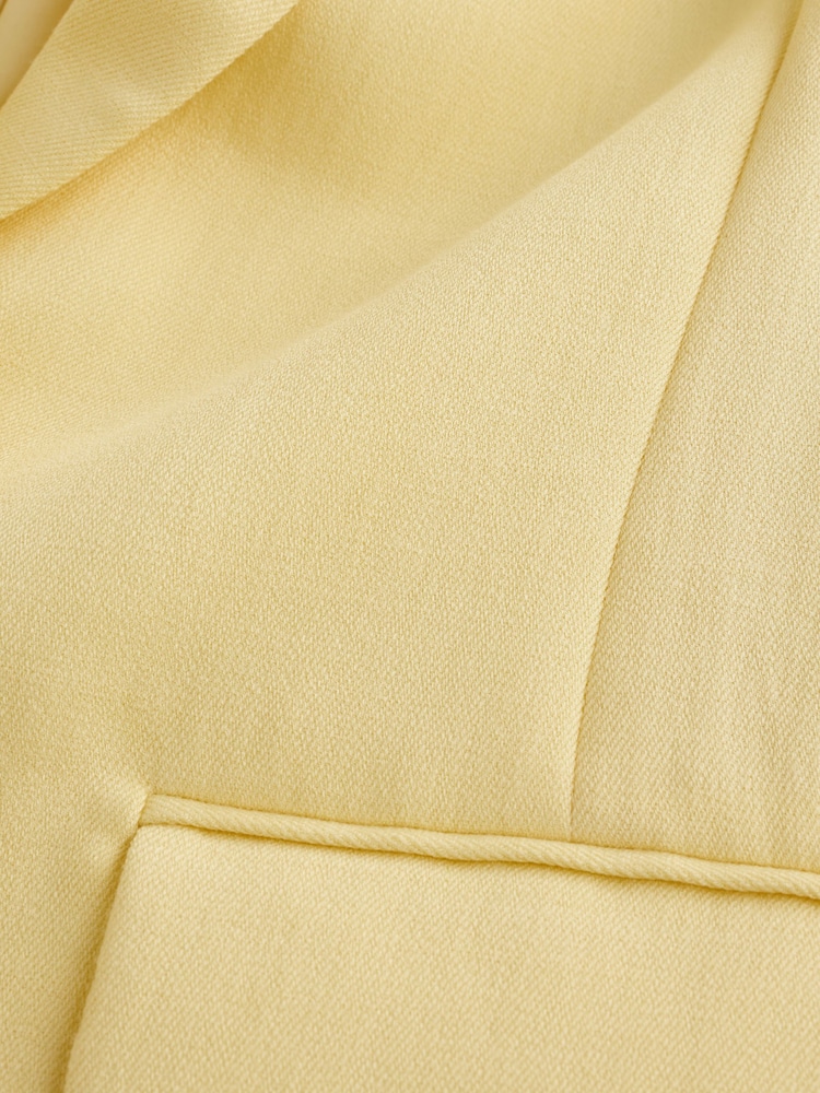 Yellow Crinkle Fabric Single Breasted Blazer - Image 7 of 7