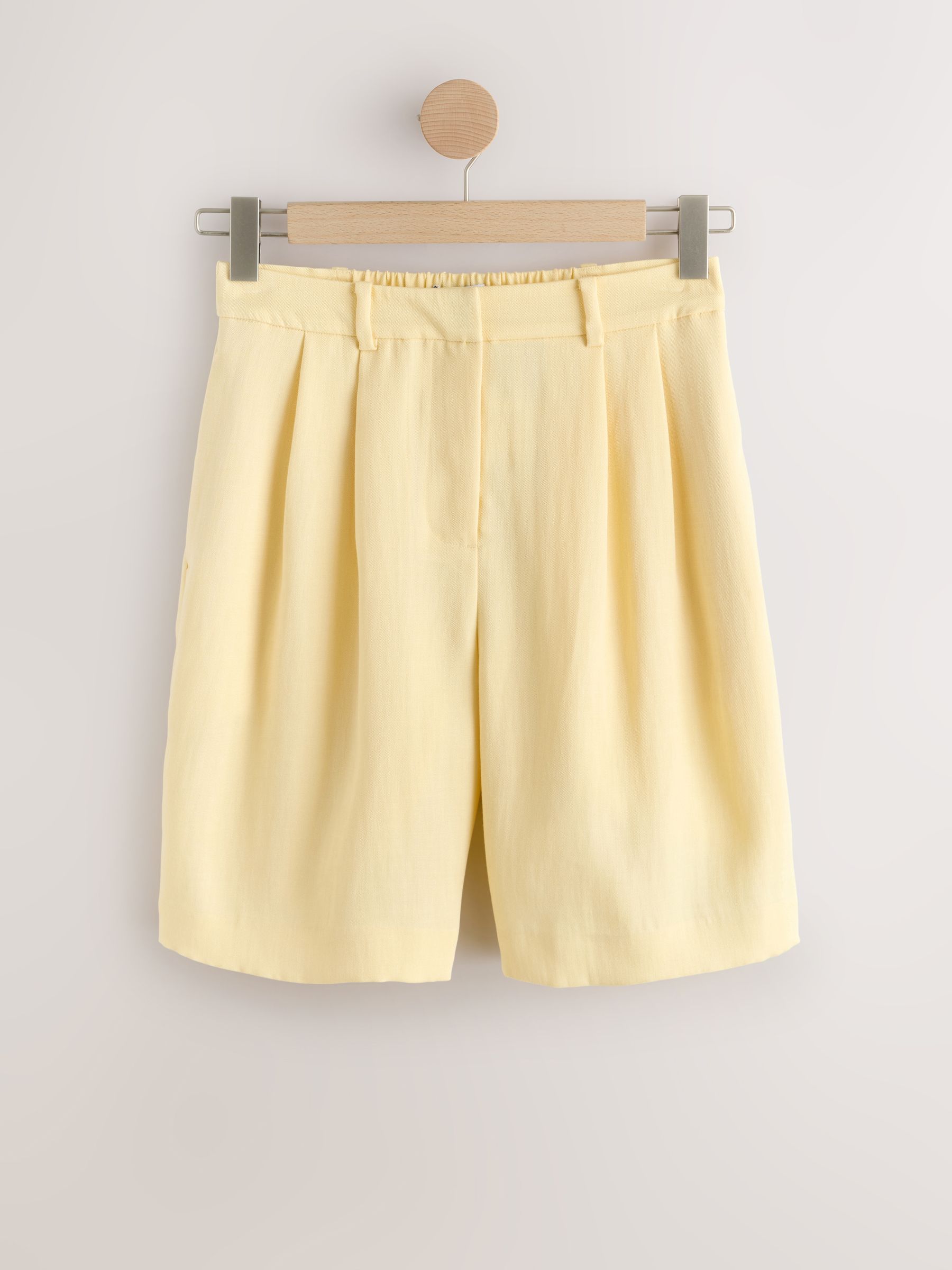 パンツ STONE  Bermuda Shorts Yellow S Buy Yellow Crinkle Tailored Bermuda Shorts from Next USA