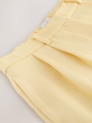 Yellow Crinkle Tailored Bermuda Shorts - Image 6 of 7