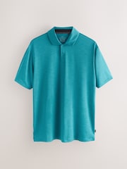 Teal Blue Active Golf Mesh Training Polo Shirt - Image 5 of 7