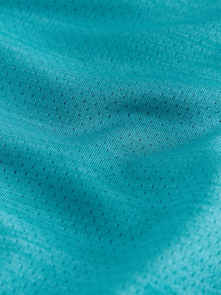 Teal Blue Active Golf Mesh Training Polo Shirt - Image 7 of 7