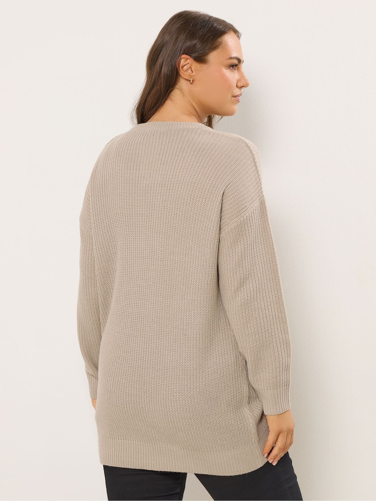Yours Curve Natural Essential Jumper - Image 2 of 5 Yours Curve Natural Essential Jumper - Image 2 of 5