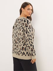 Yours Curve Natural Feather Yarn Animal Jumper - Image 3 of 5
