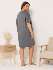 Yours Curve Grey Highland Cow Sleeptee Nightdress - Image 3 of 5