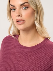 Yours Curve Pink Essential Jumper - Image 4 of 5