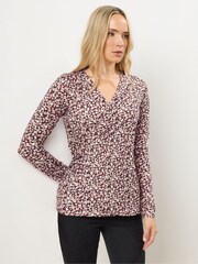 Long Tall Sally Shimmer Black Wrap Top - Image 1 of 5