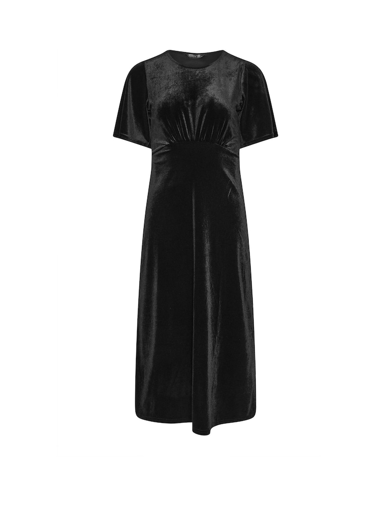 PixieGirl Petite Velour Empire Midi Dress - Imagen 5 de 5