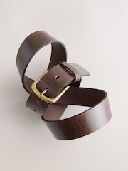 Chocolate Brown Casual Leather Belt - Image 2 of 3