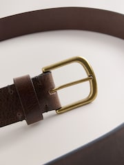 Chocolate Brown Casual Leather Belt - Image 3 of 3