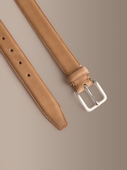 Tan Brown Signature Nubuck Leather Belt Made In Spain - Image 3 of 3