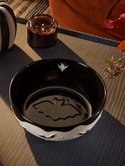 Monochrome Halloween Bat and Ghost Serving Bowl - Image 2 of 4