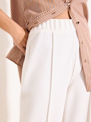 Lipsy White High Waist Wide Leg Trousers - Image 3 of 4