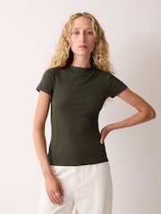 Jigsaw Green High Neck Seam Detail Top - Image 1 of 5