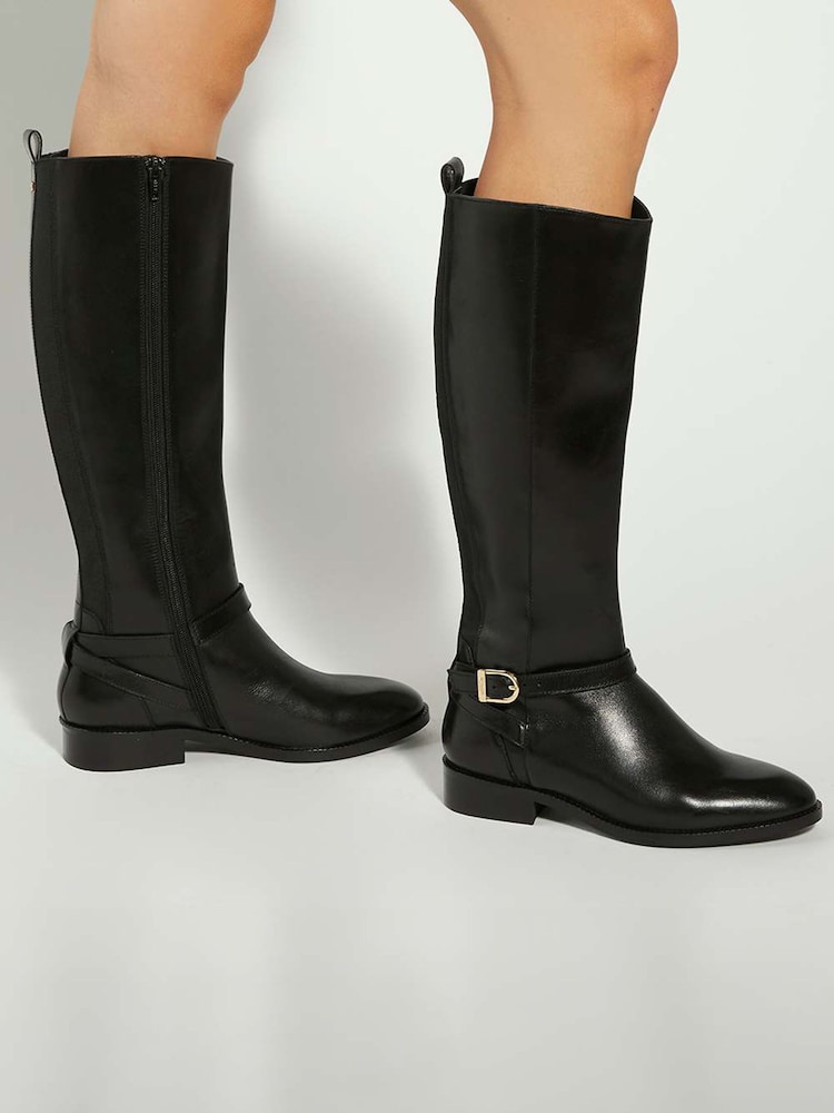 Dune London Black Talias Knee High Boots - Image 1 of 6