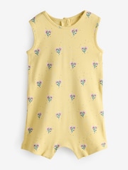 Yellow Floral Printed Romper - Image 1 of 1