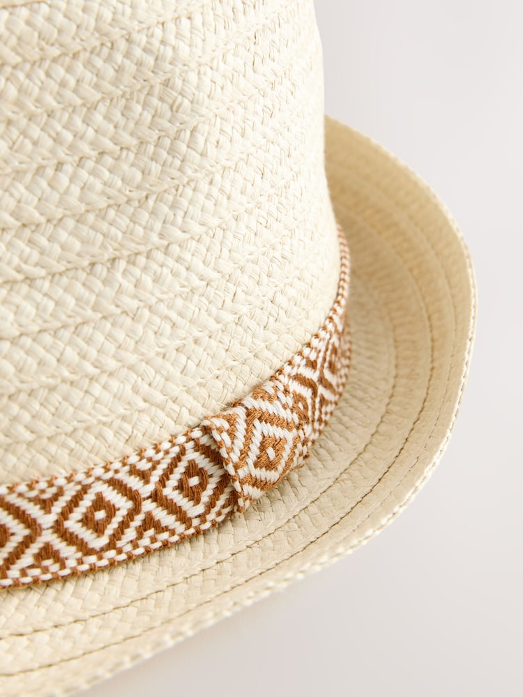 Neutral Brown Trilby Hat - Image 2 of 5 Neutral Brown Trilby Hat - Image 2 of 5