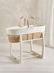 Mamas & Papas White Moses Cable Basket - Image 1 of 1