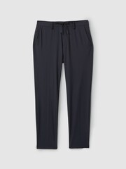 Reiss Navy Split Technical Stretch Relaxed Trousers - Image 2 of 6