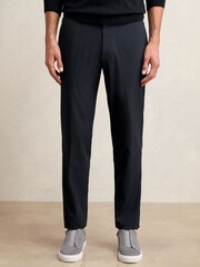 Reiss Navy Split Technical Stretch Relaxed Trousers - Image 3 of 6