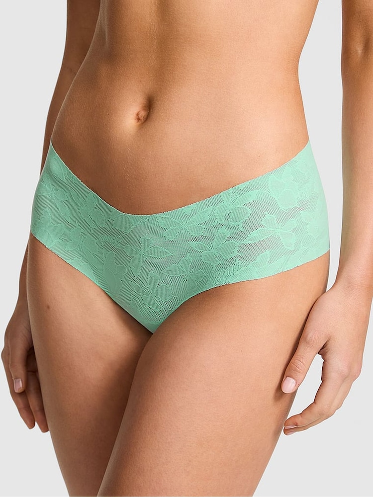 Victoria's Secret Pink Sea Green Cheeky No Show Lace Knickers - Image 1 of 2