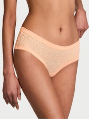 Victoria's Secret Sunlit Apricot Orange Cheeky Leopard Lace Knickers - Image 1 of 3