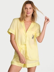 Victoria's Secret Lemonade Yellow Satin Short Pyjamas Set - Image 1 of 2
