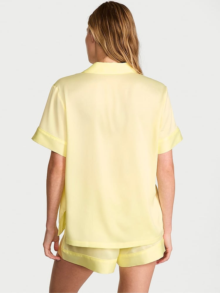 Victoria's Secret Lemonade Yellow Satin Short Pyjamas Set - Image 2 of 2