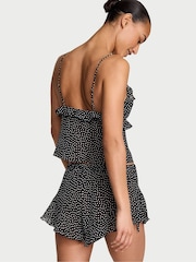 Victoria's Secret Black & White Polka Dot Chiffon Cami Set - Image 2 of 2