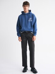 Abercrombie & Fitch Black Relaxed Washed Straight Jeans - Image 5 of 8