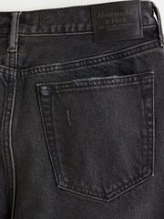 Abercrombie & Fitch Black Relaxed Washed Straight Jeans - Image 8 of 8