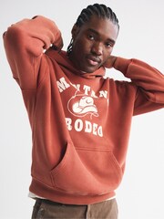 Abercrombie & Fitch Red Pony Graphic Popover Hoodie - Image 1 of 7