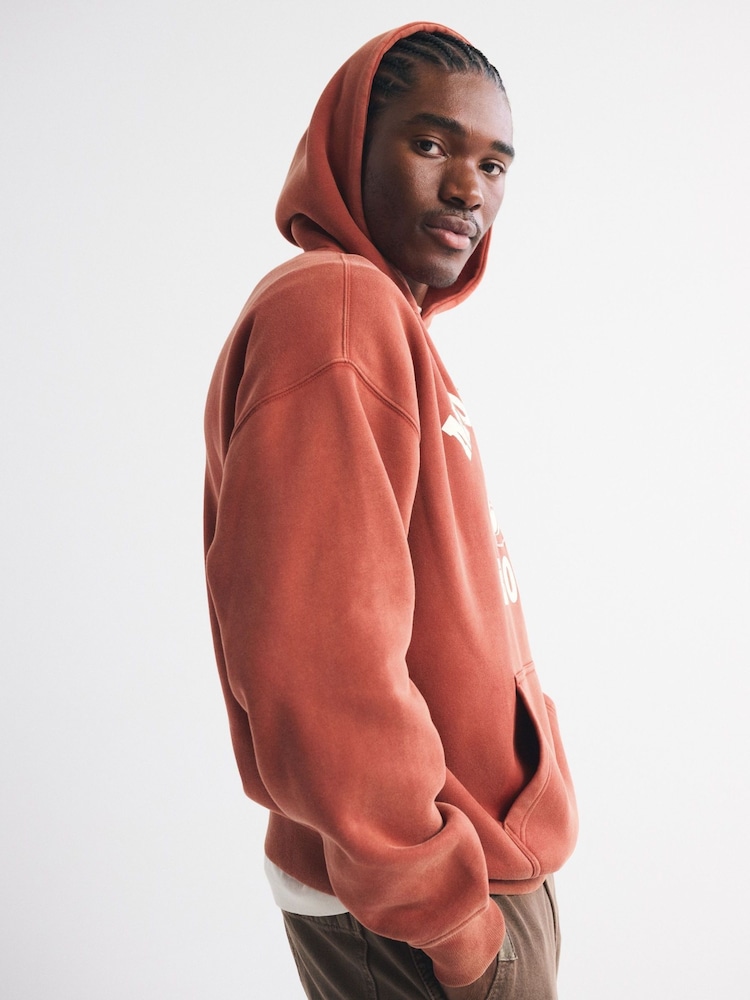 Abercrombie & Fitch Red Pony Graphic Popover Hoodie - Image 2 of 7