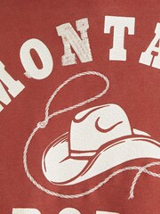 Abercrombie & Fitch Red Pony Graphic Popover Hoodie - Image 6 of 7