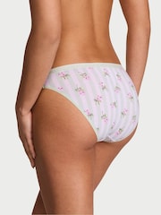 Victoria's Secret Mint Green Floral Stripe Bikini Knickers - Image 2 of 2