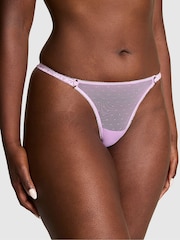 Victoria's Secret Pink Light Lilac Purple G-String Valerie Lace Mini Scoop  Knickers - Image 1 of 3