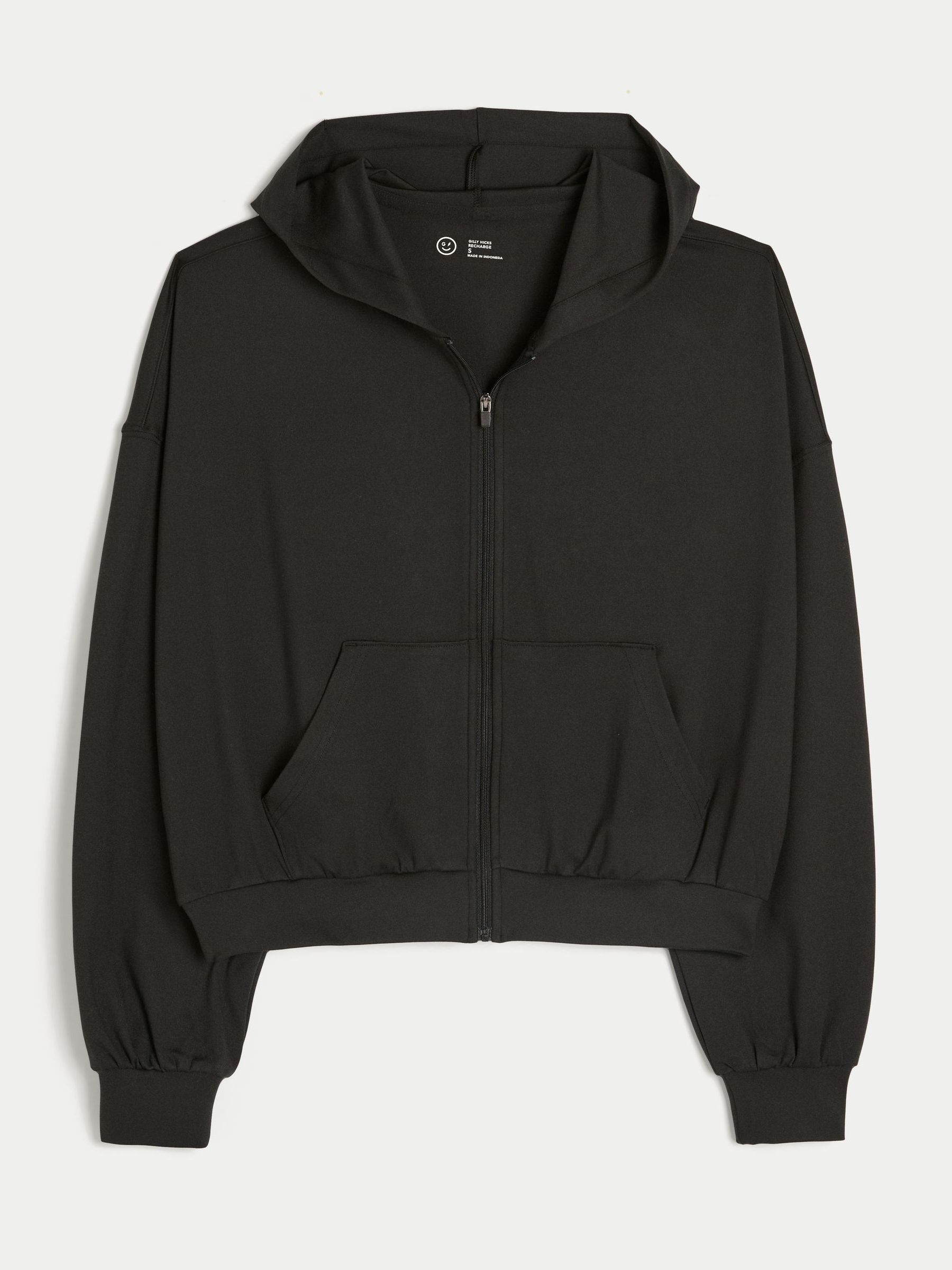 Buy Hollister Black Gilly Hicks Active Recharge Full-Zip Hoodie