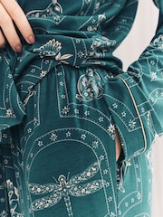 Chelsea Peers Green TENCEL™ Modal Twilight Glade Print Long Pyjamas Set - Image 6 of 6